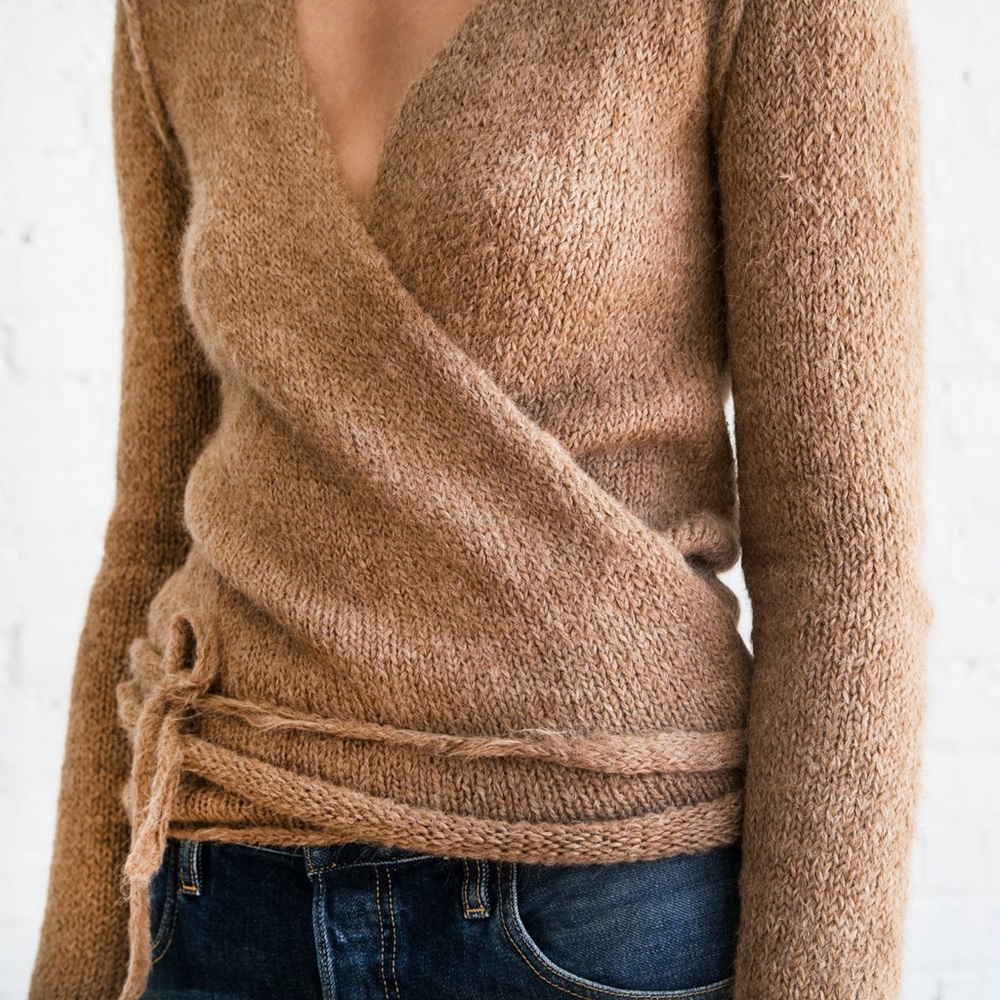 A Detacher Tiara Alpaca Wrap Sweater - NWOT